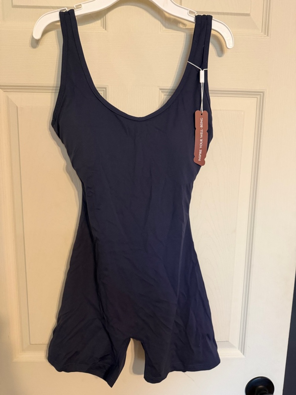 Navy One-Piece Workout Romper